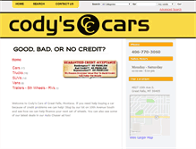 Tablet Screenshot of codyscars.com